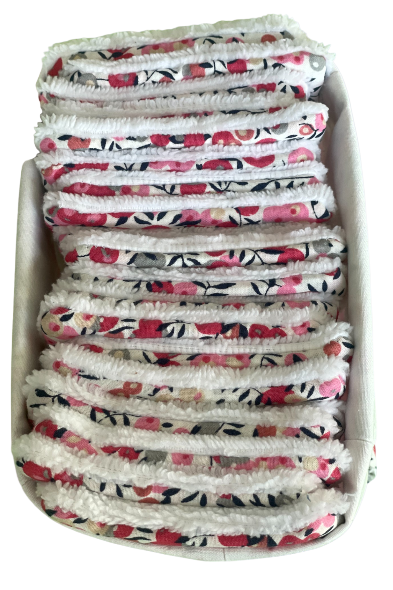 20 lingettes bambou lavables vue du dessus moonlac