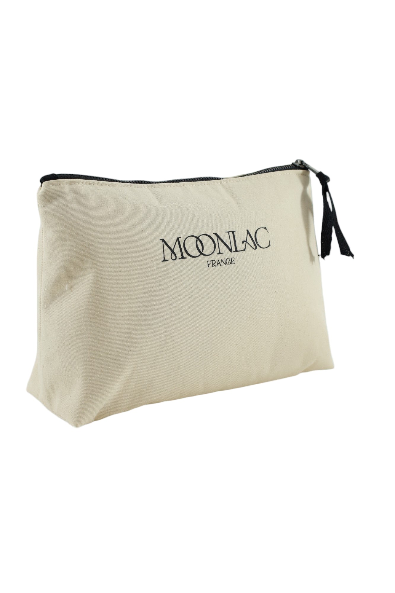 Large pochette ecrue pour accessoires divers moonlac vue de profil