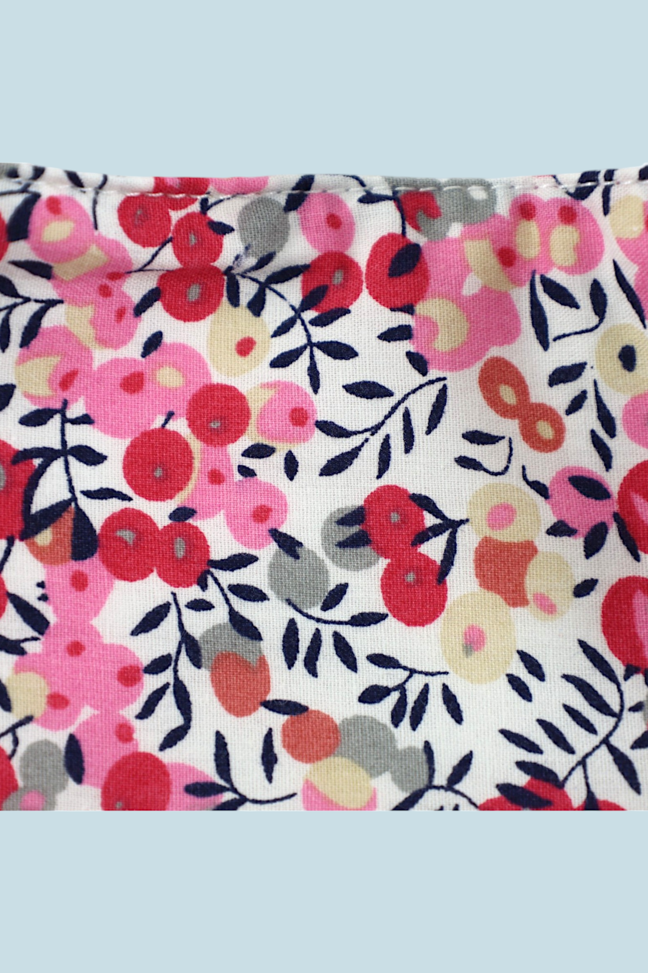 tissu motif fleurs rouges moonlac