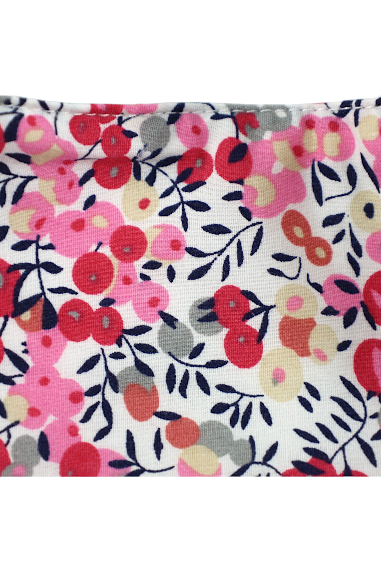 tissu motif fleurs rouges moonlac