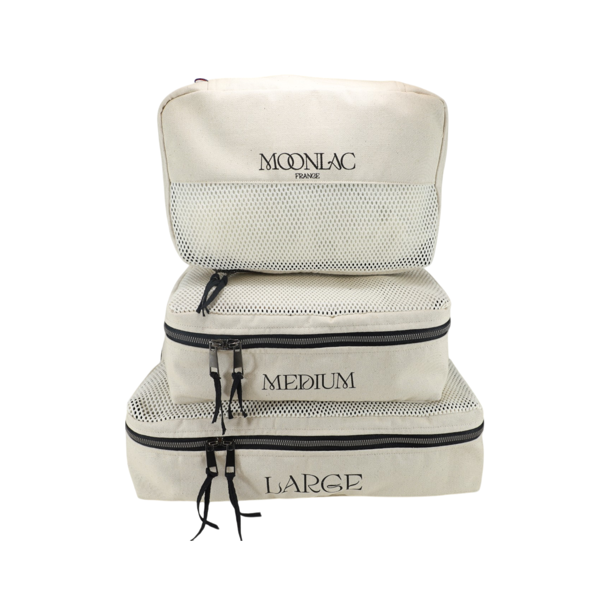 organisateurs de voyage souple coton ecru moonlac