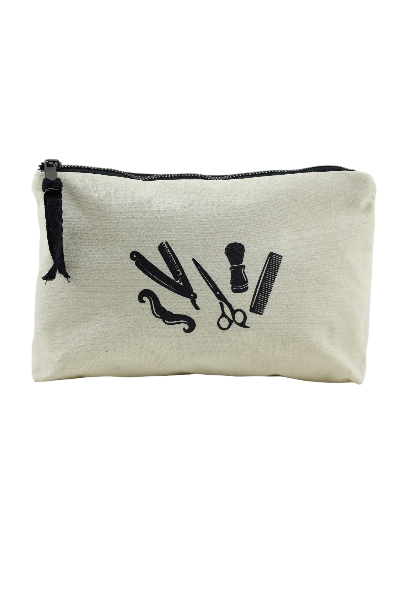 Pochette large écrue Moonlac pour accessoires de rasage, peigne et rasoir pour une bonne organisation de la valise cabine