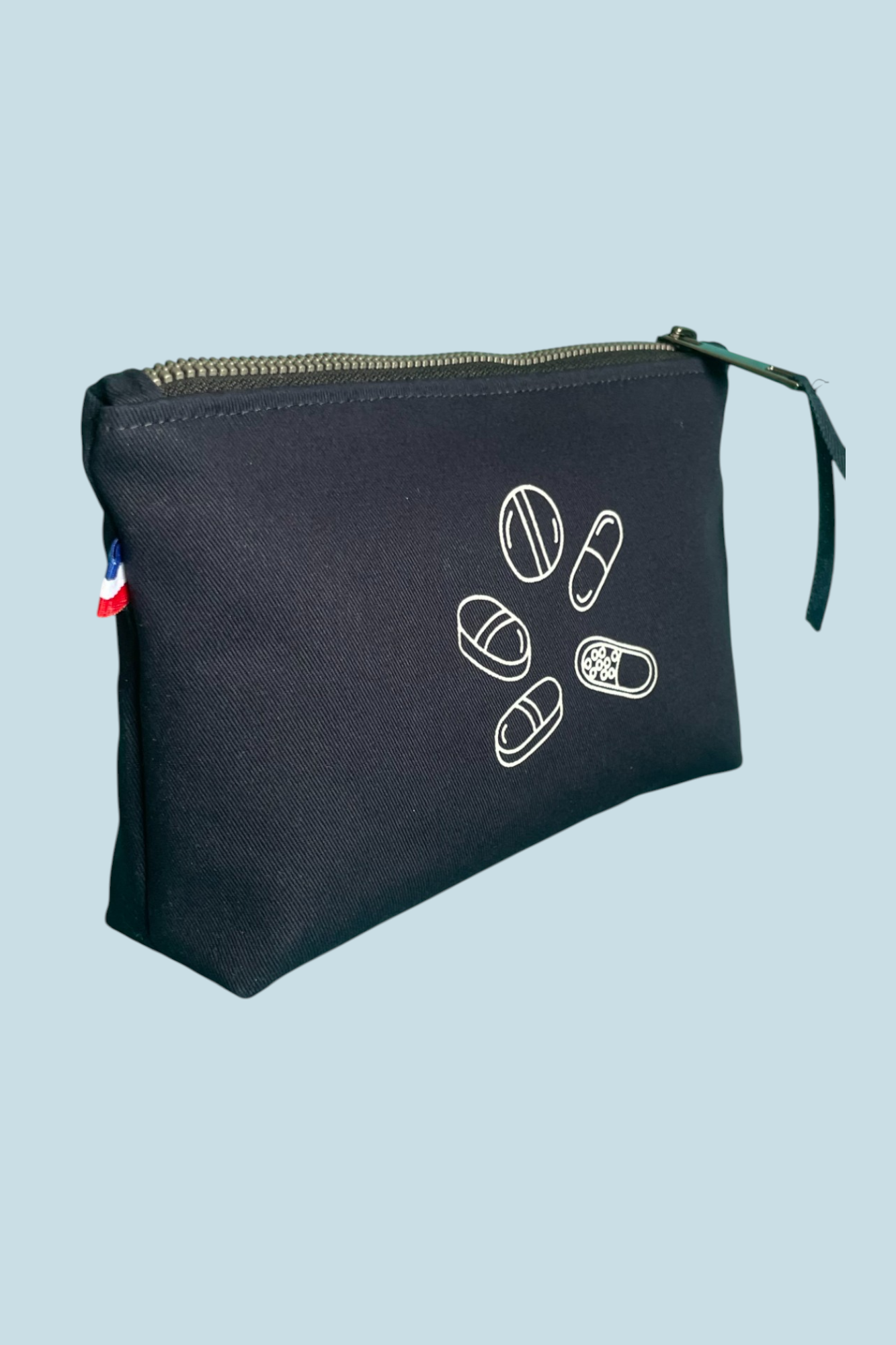 pochette pour vitamines à emporter partout. Vue de profil- Moonlac