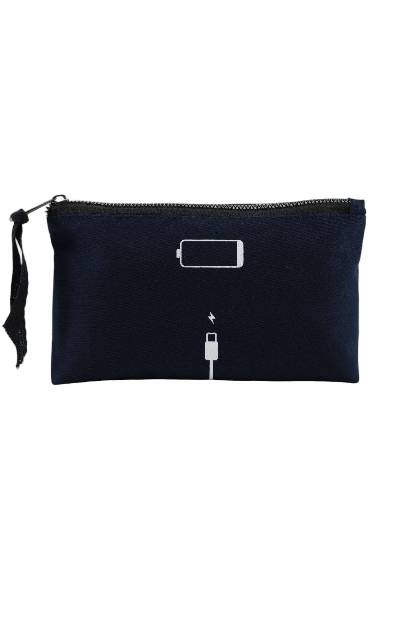 Pochette small bleu marine pour chargeurs et câbles – Moonlac