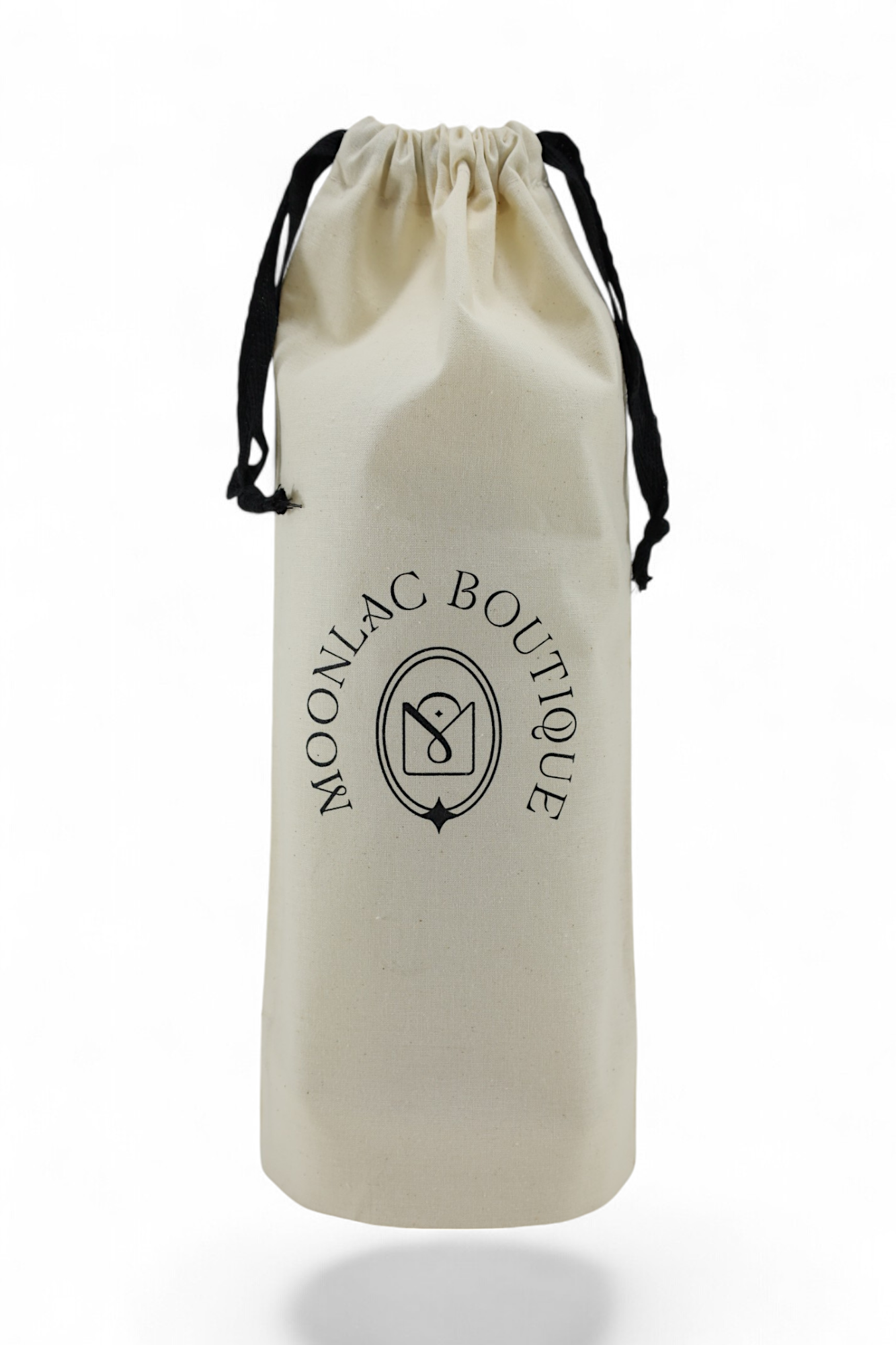 Sac écru pour ranger tongs, espadrilles, pieds nus ou lisseur en coton made in france par Moonlac. Parfait pour les valises