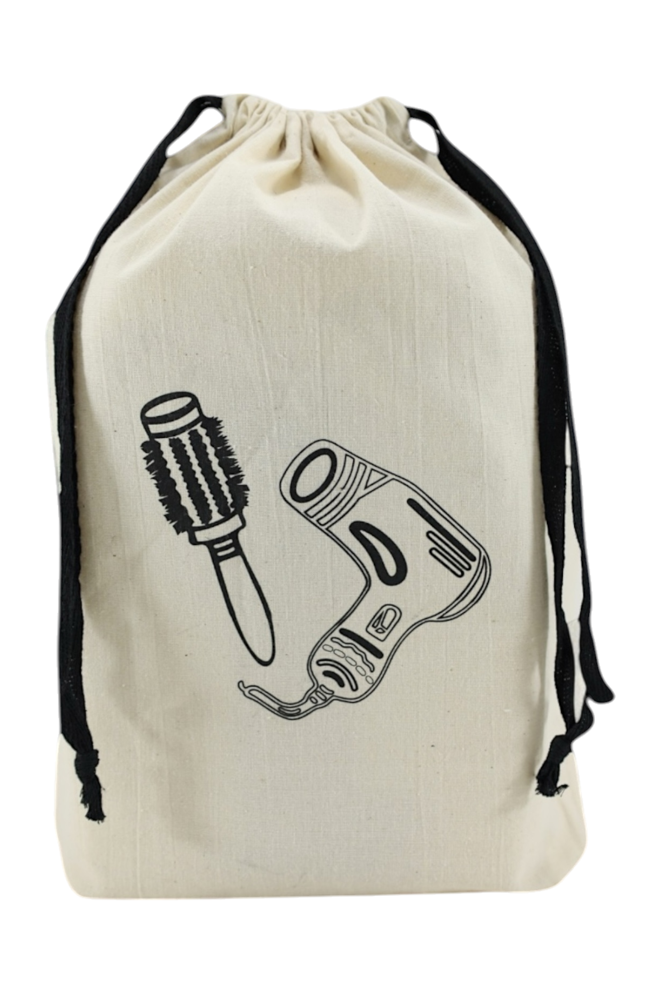 Sac raffiné écru Moonlac pour ranger votre sèche-cheveux ainsi que tous vos accessoires pour la coiffure.