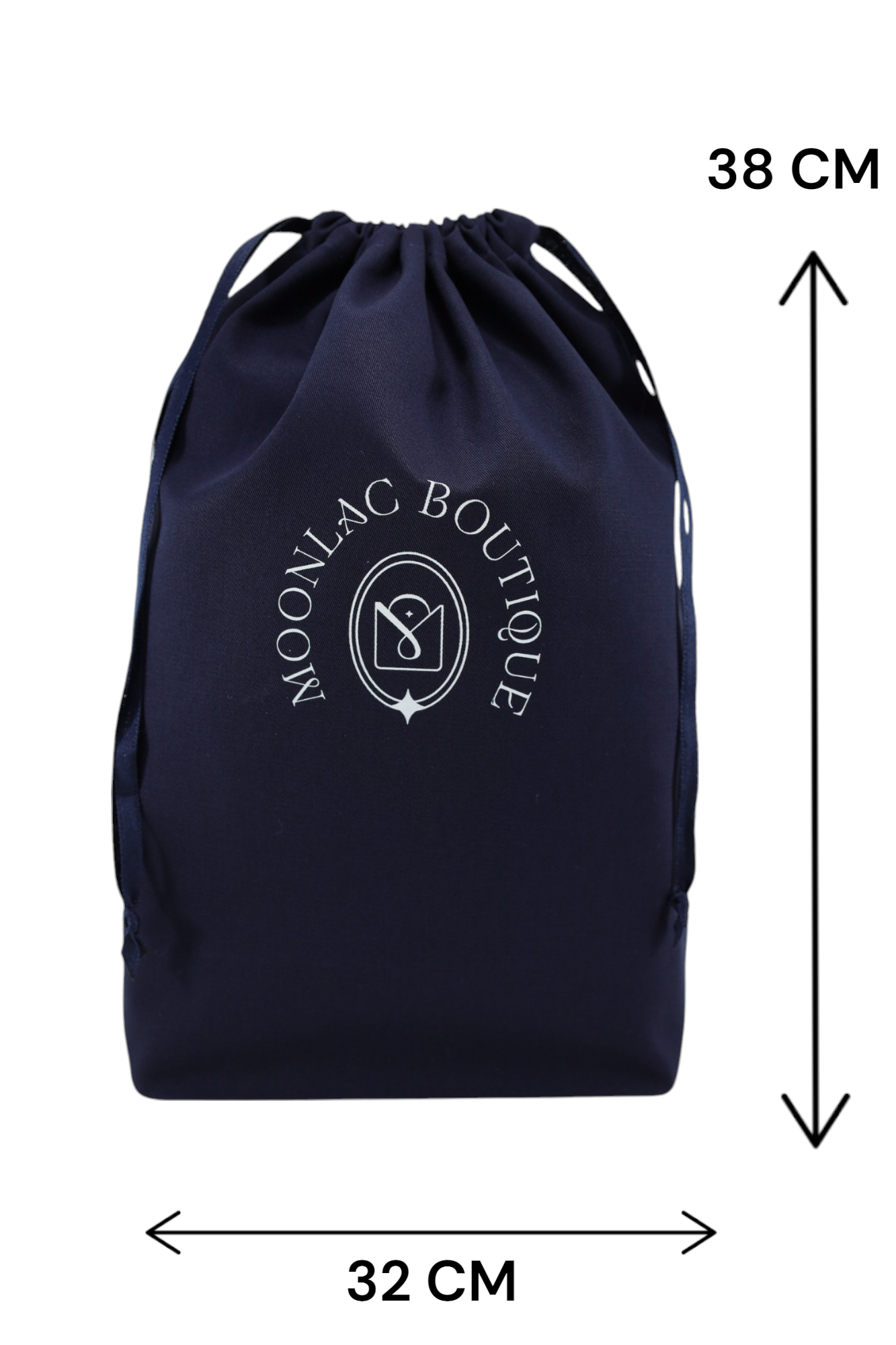 Dimensions du sac à ranger Moonlac en coton