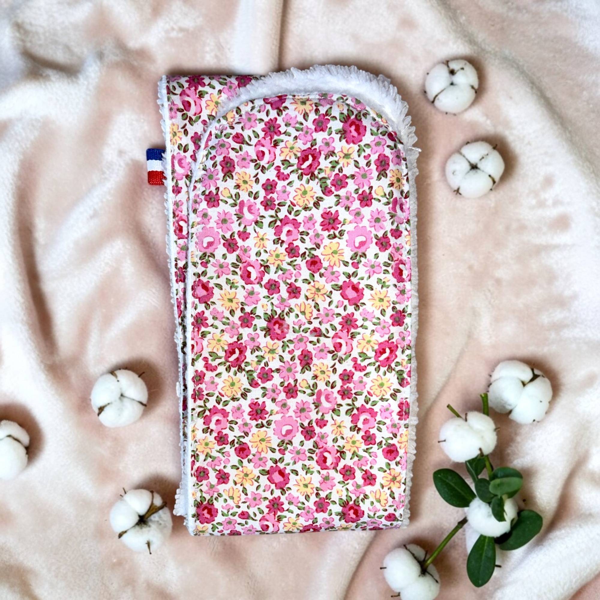 bandeau pour soin du visage en bambou et coton à fleurs Liberty Moonlac