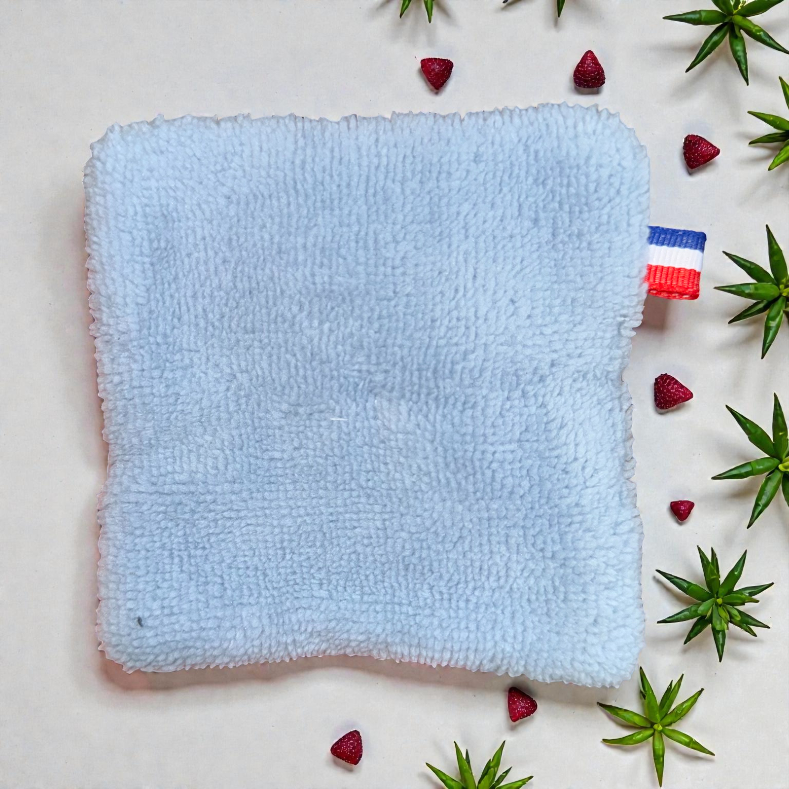 Coton lavable Moonlac pour le démaquillage ou les bébés en bambou bleu ciel 