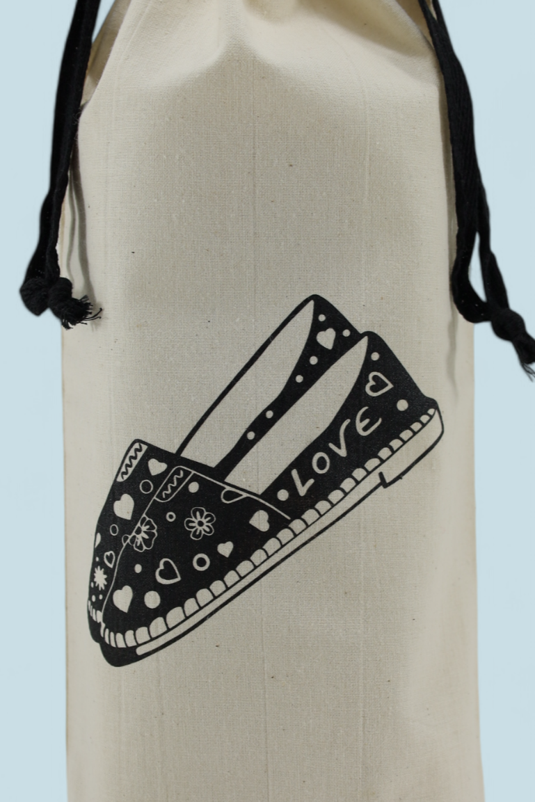 Sac à chaussures cru pour espadrilles moonlac afin de voyager en restant zen