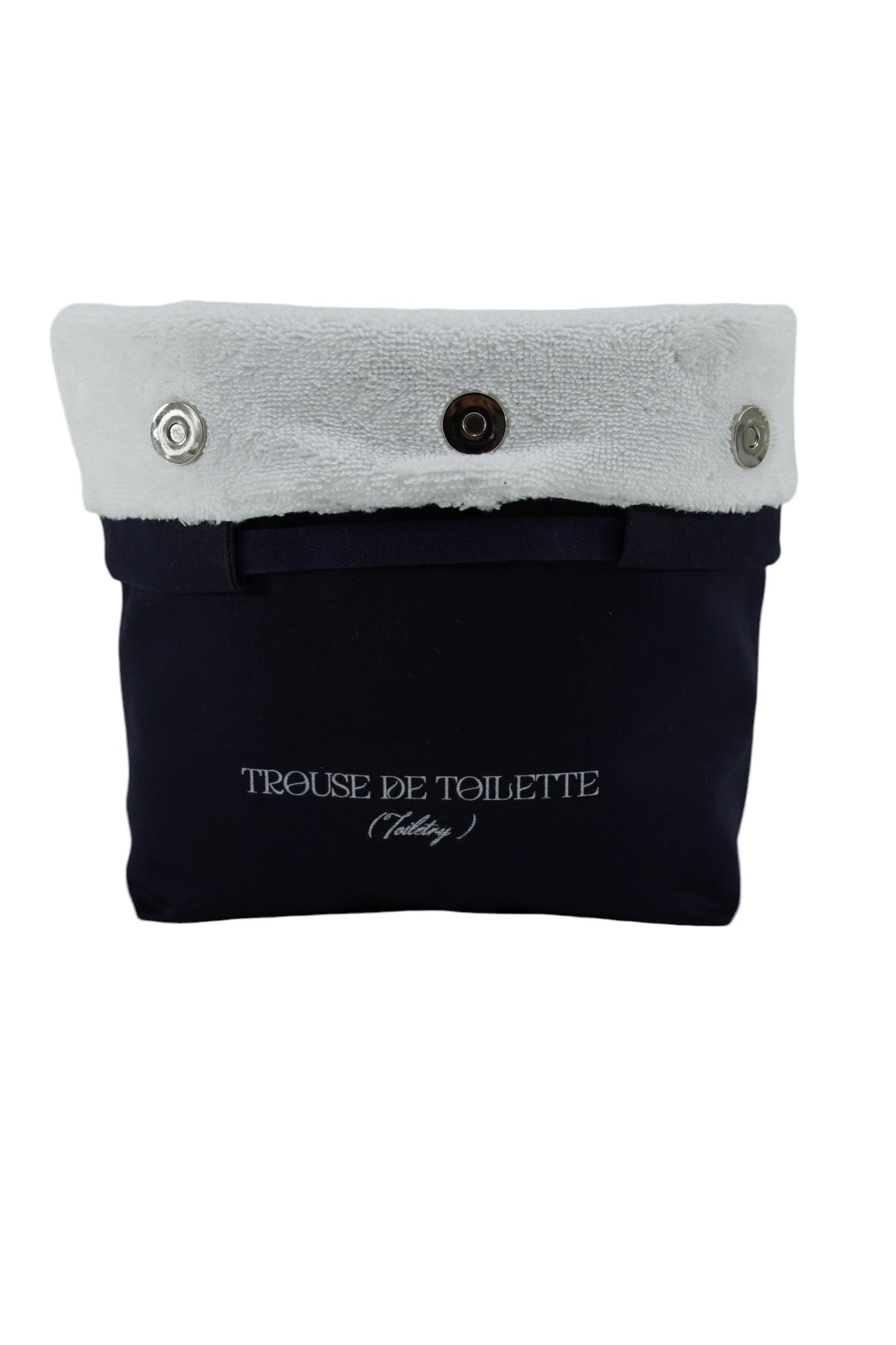 Trousse de toilette où tous vos produits restent enfin debout sans se mélanger. En coton lavable créée par Moonlac